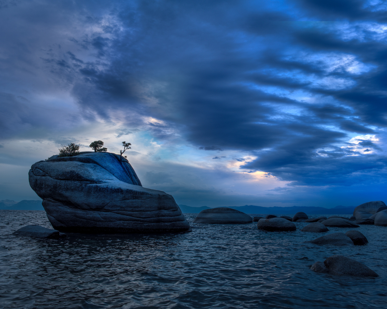 lake tahoe, sierra nevada, usa, lake, sunset, landscape, 