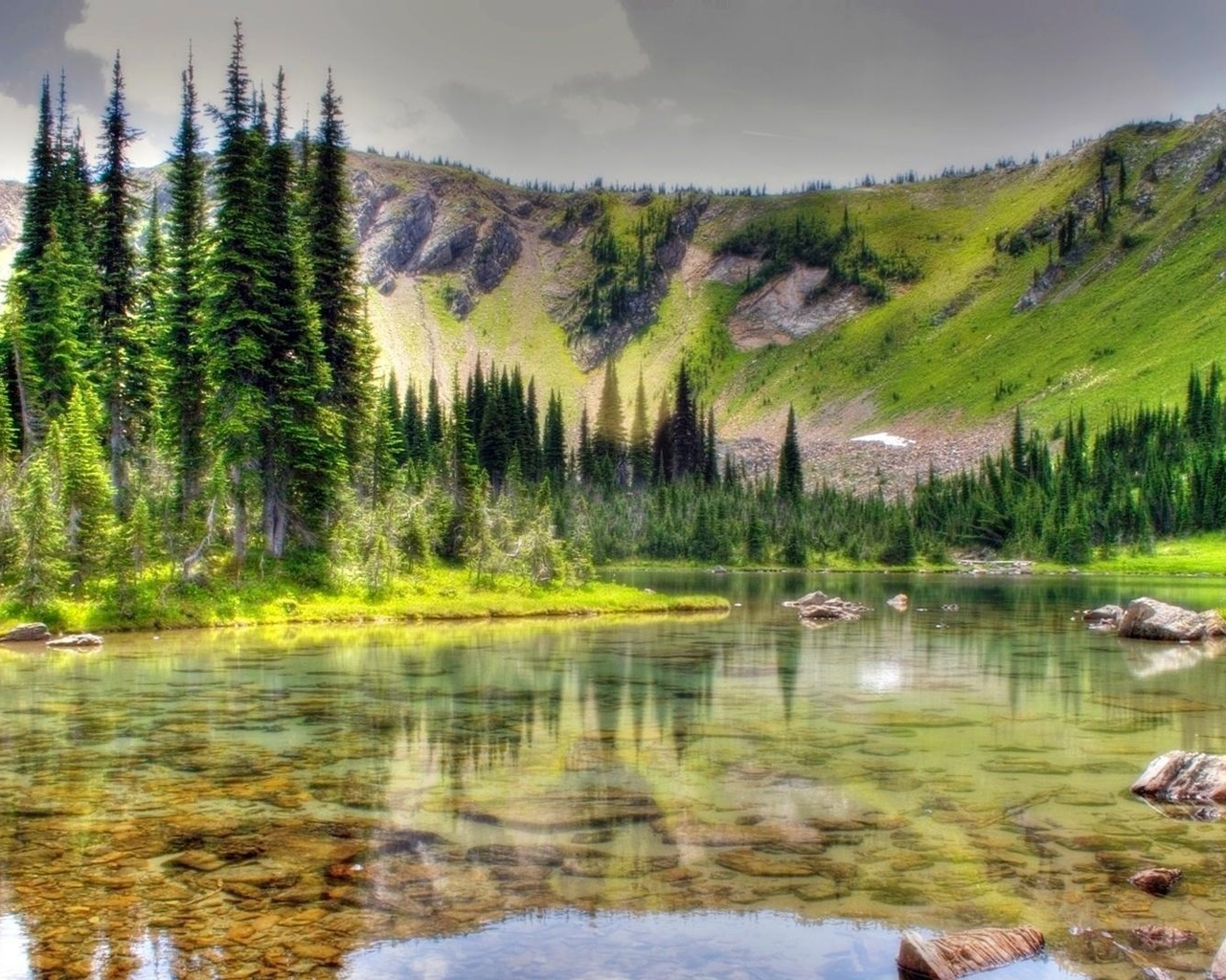 crystal, lake, mountain, water