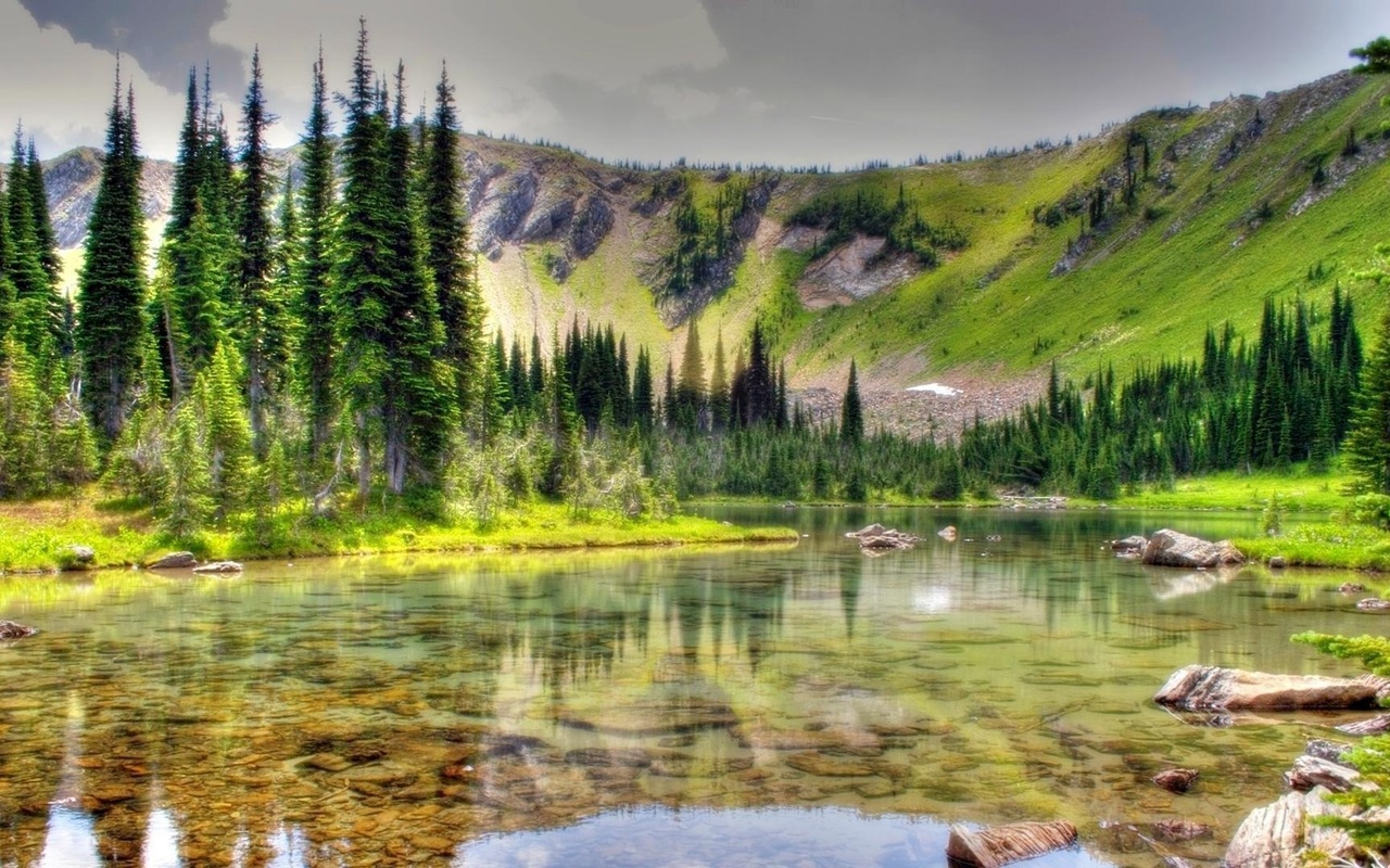 crystal, lake, mountain, water