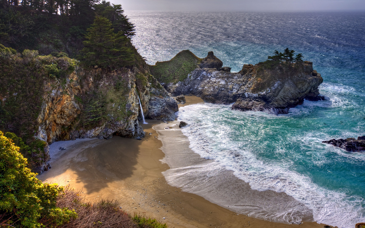 mcway , big sur,    state park, mcway falls, big sur, julia pfeiffer burns state park, 