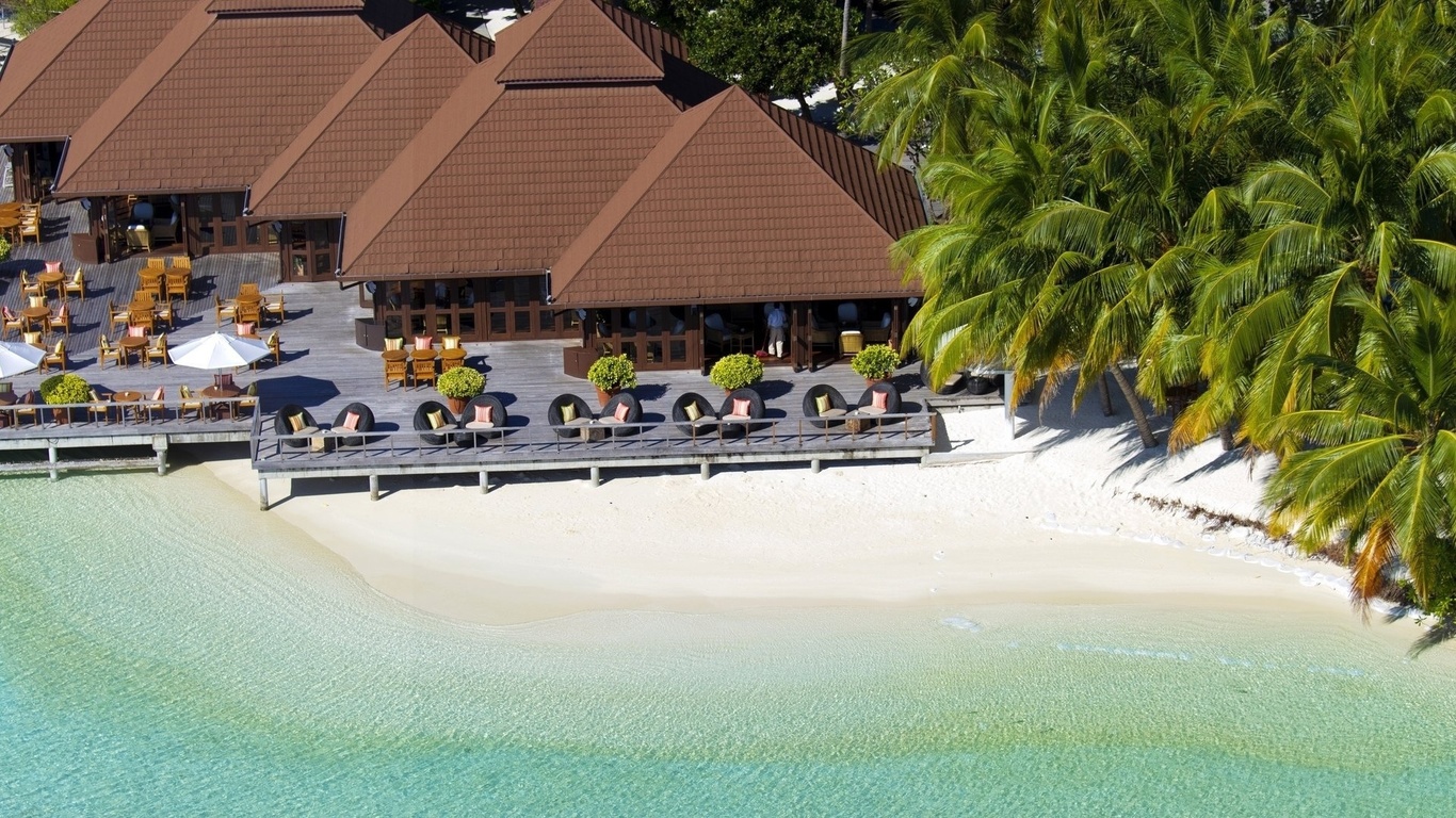 huts, maldives, beach, ocean