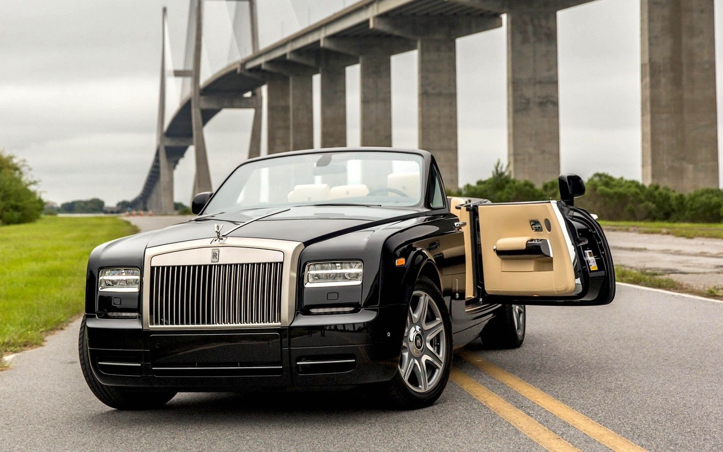 rolls-royce, phantom drophead coupe, top down, 2015