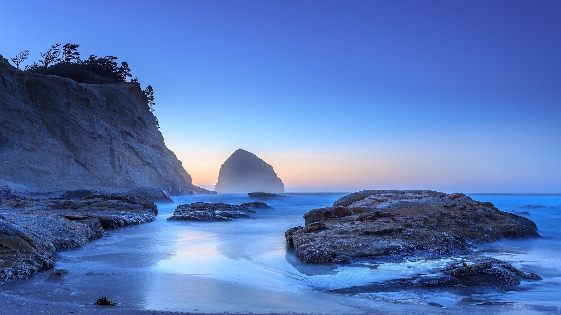 sea, rock, water, sky