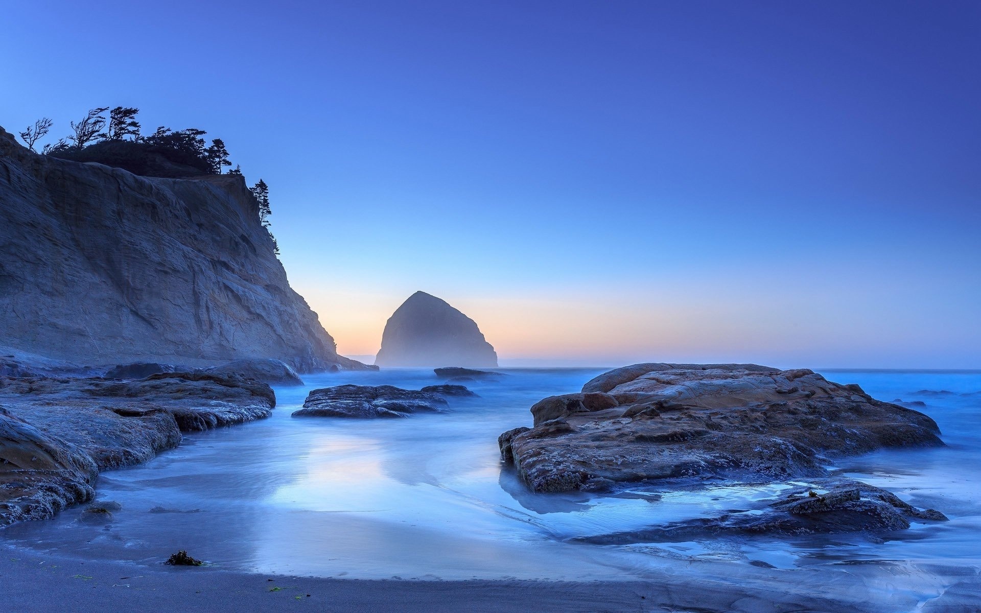 sea, rock, water, sky