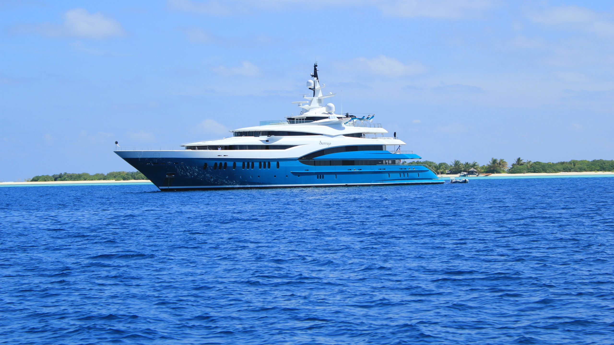 yacht, see, beach, maldives, 