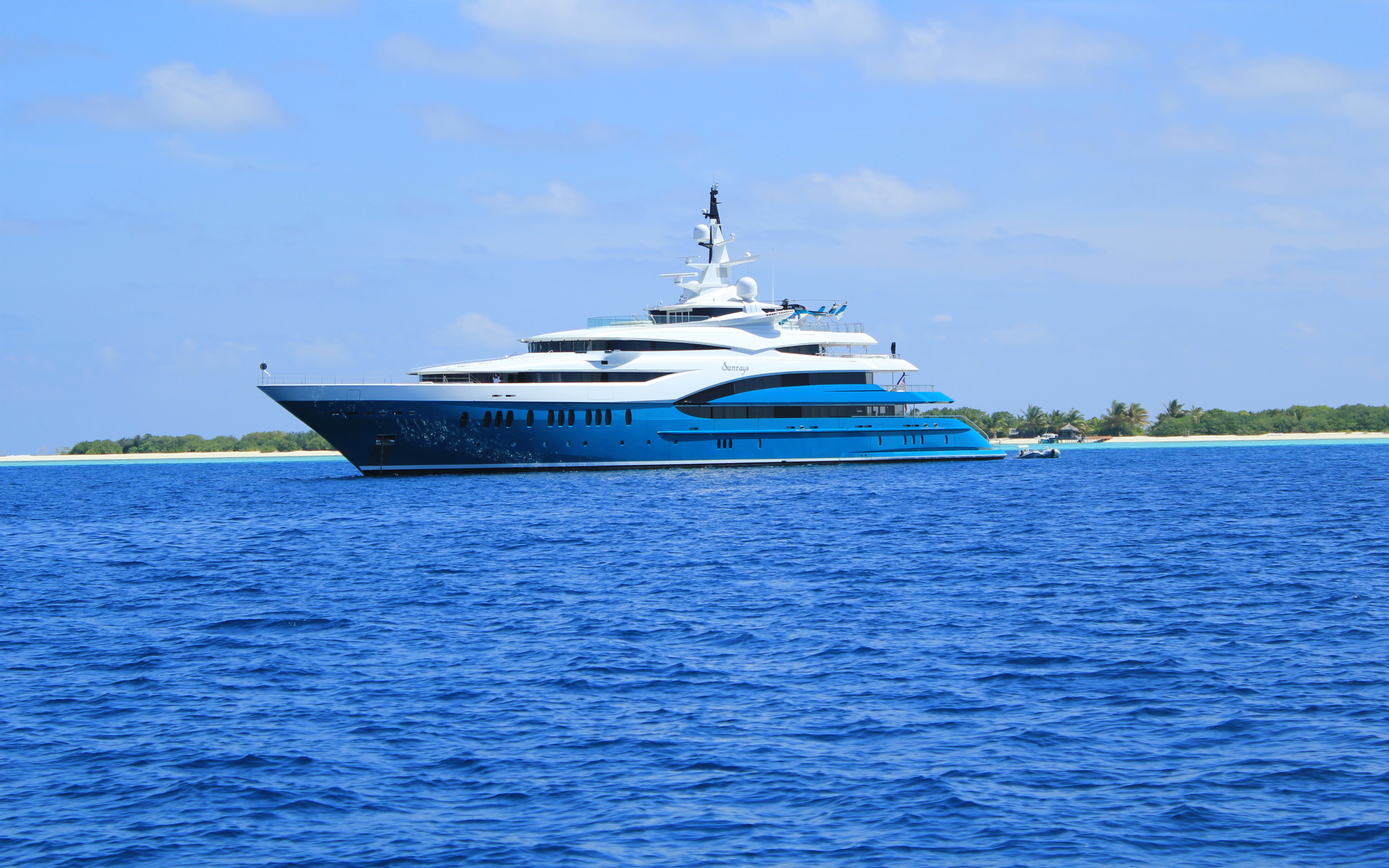 yacht, see, beach, maldives, 