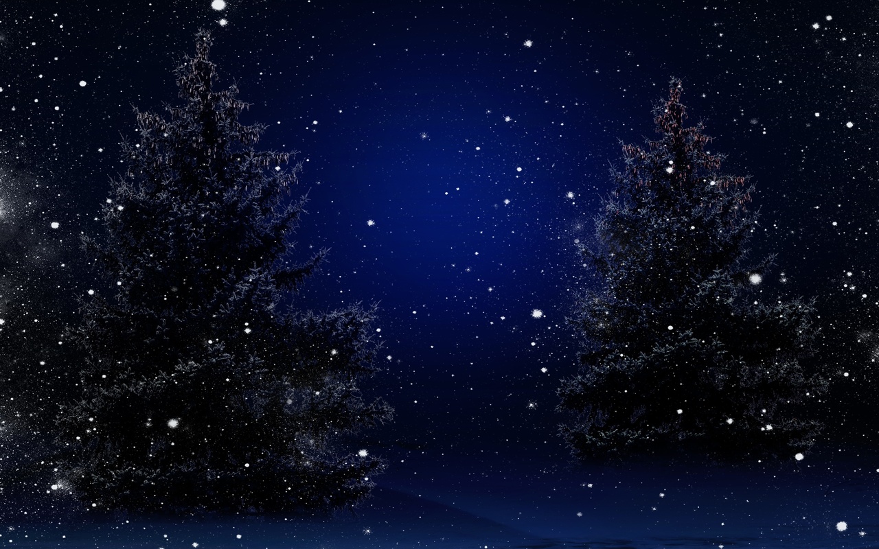 , magic christmas night, snow, 