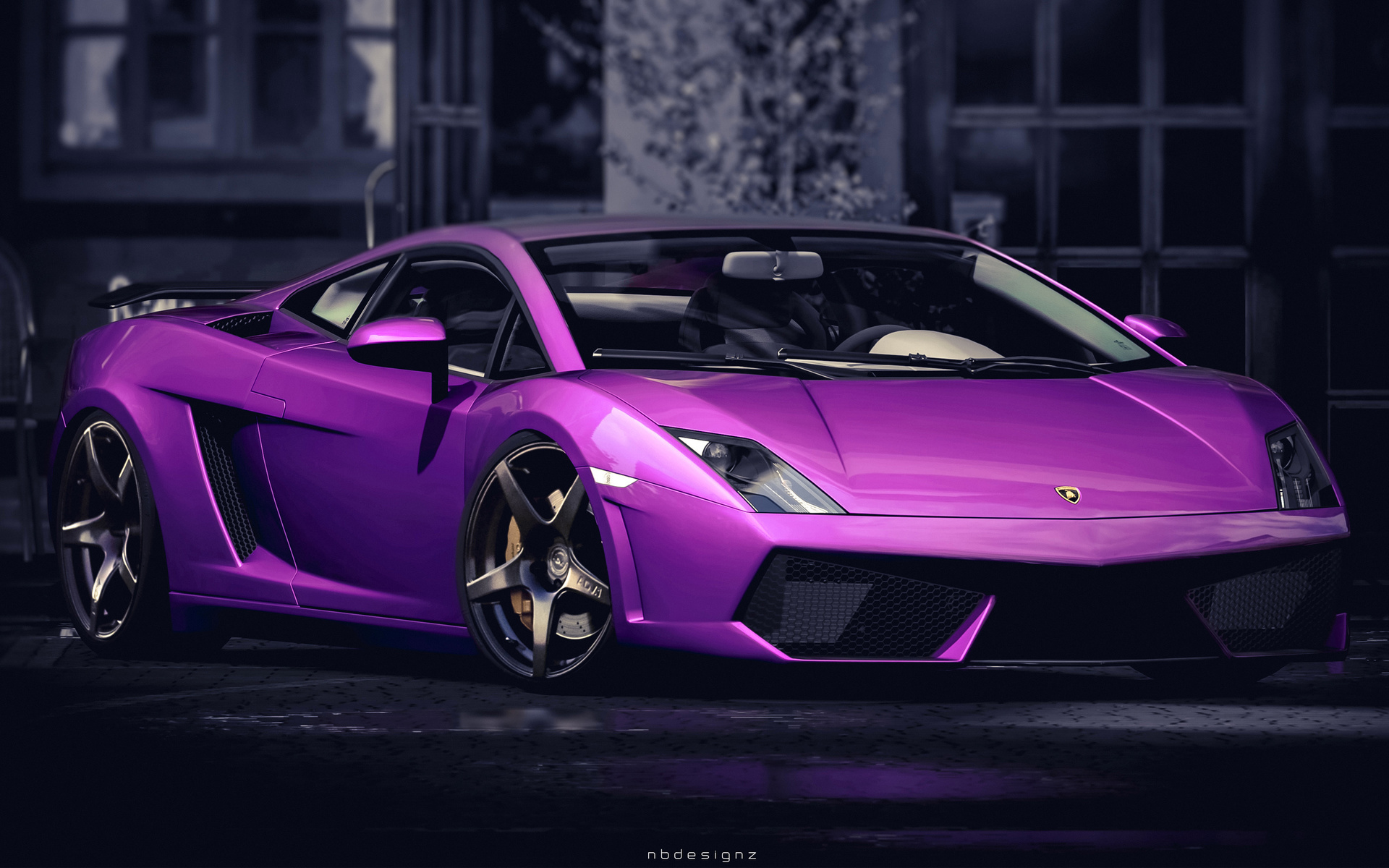 purple, lamborghini, gallardo