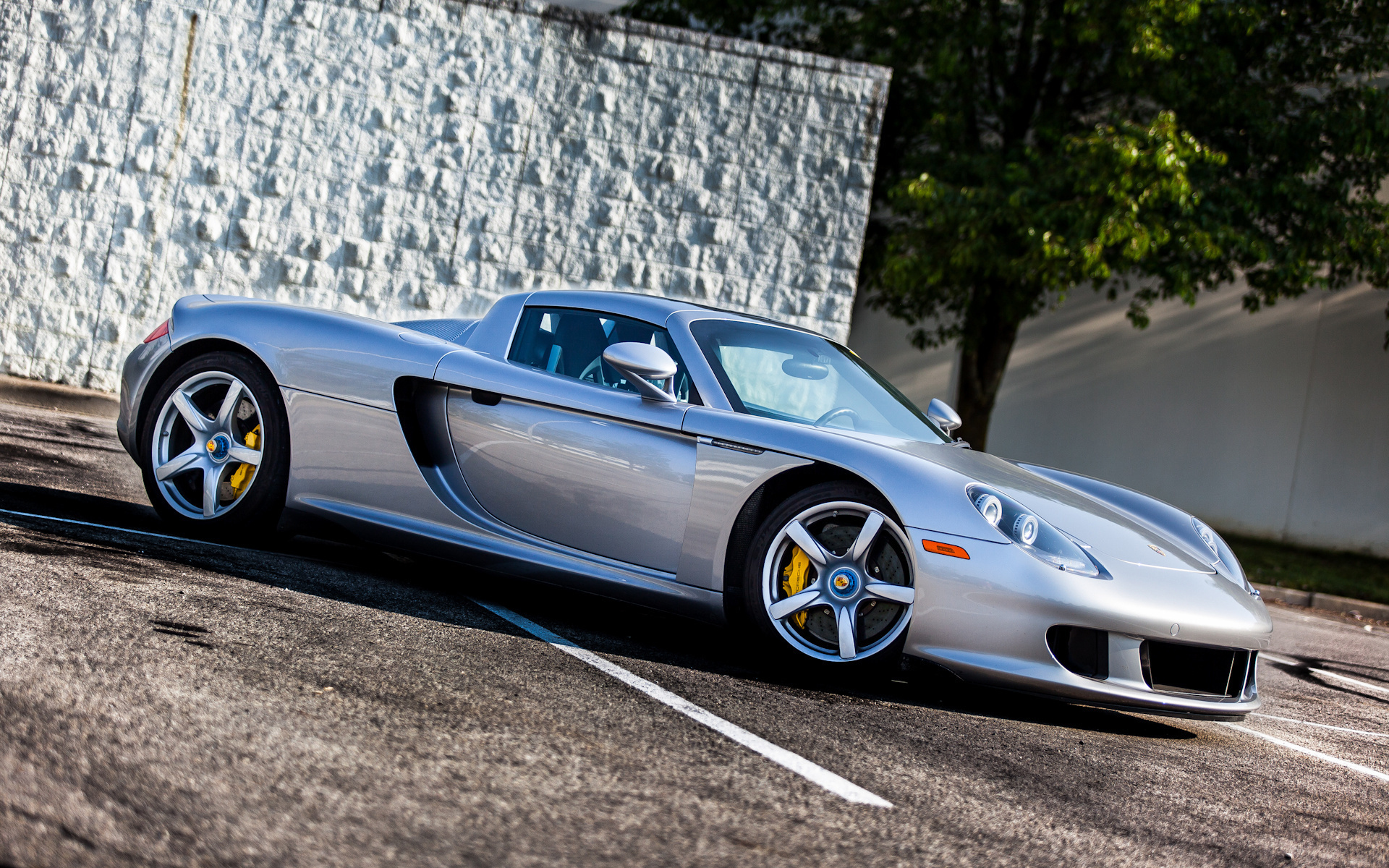 porsche, carrera, gt, silver, wall, , 