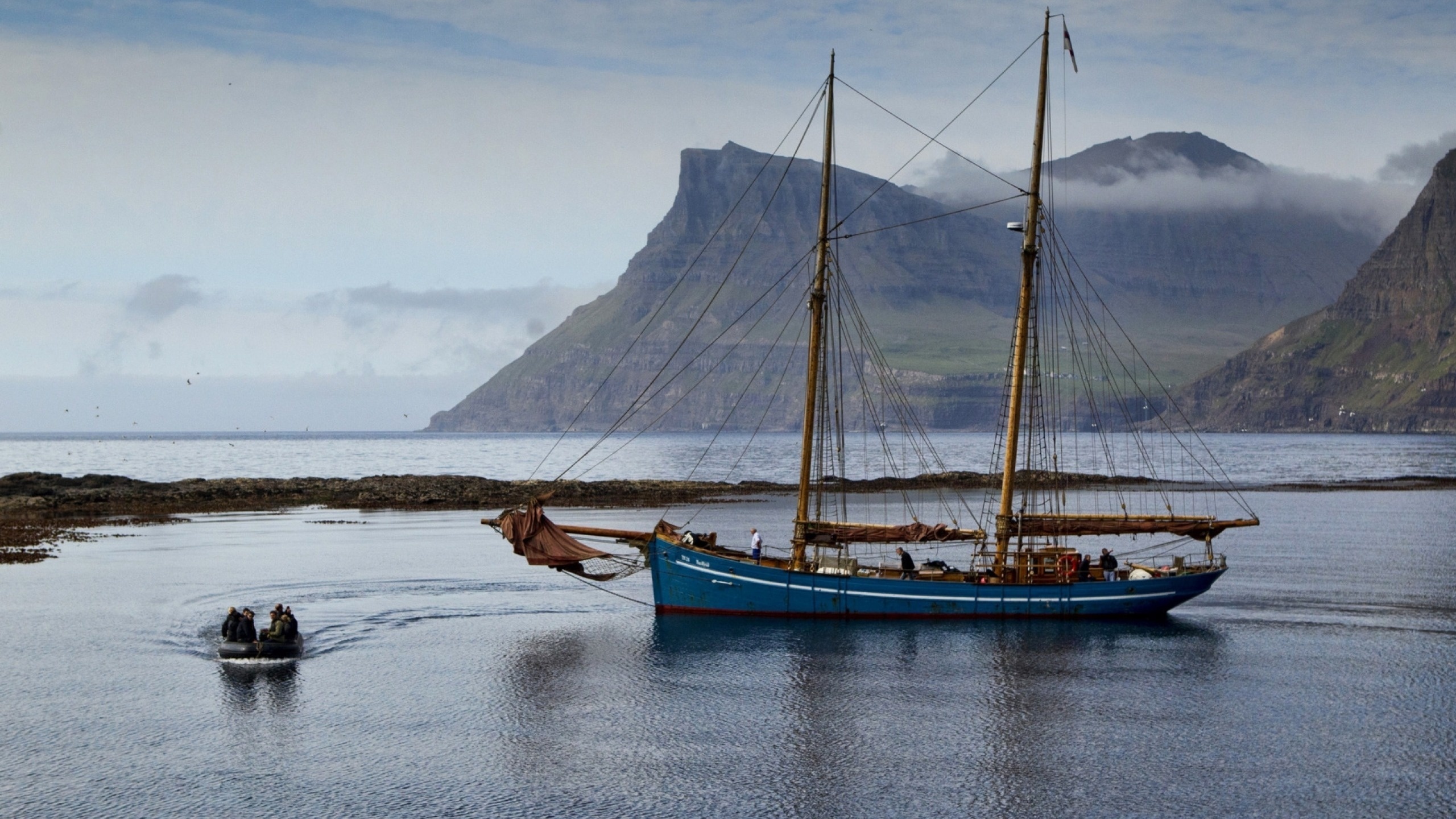 sailboat, faroe, islands, 