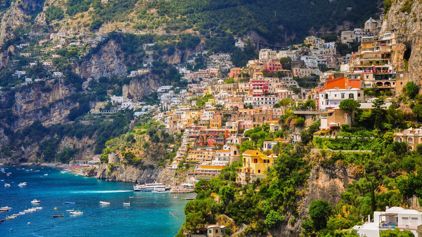 positano, campania, italy, amalfi coast, gulf of salerno