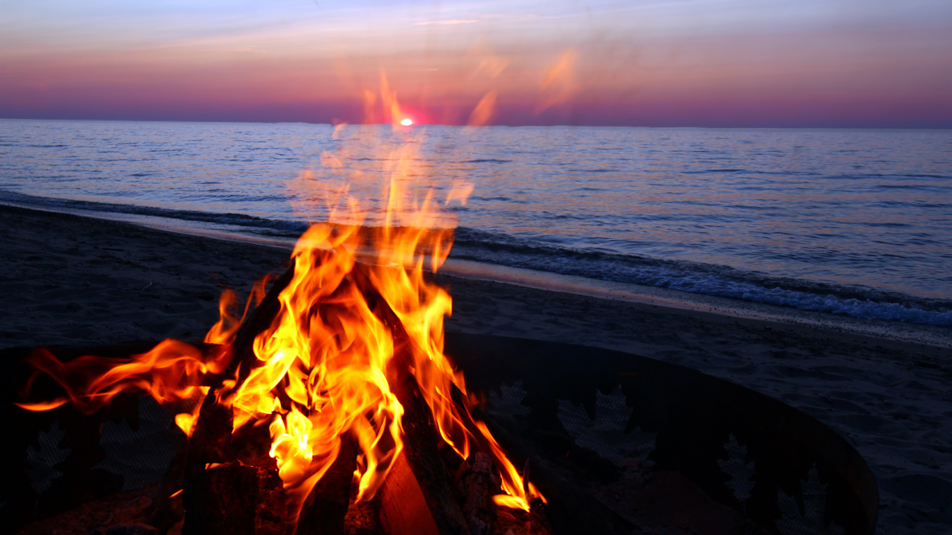 fire on the beach, , , , 