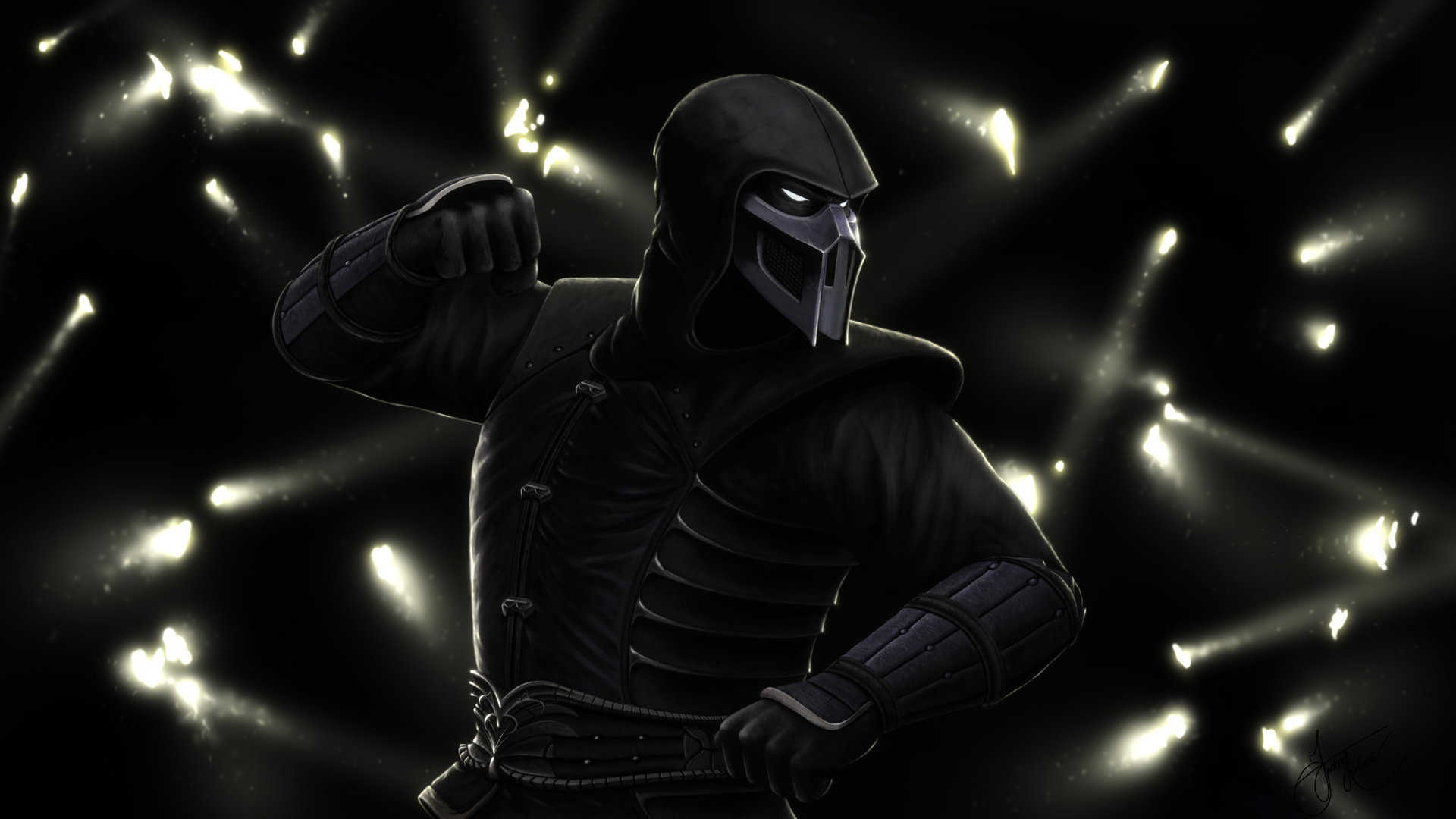 noob saibot, mortal kombat, 3d