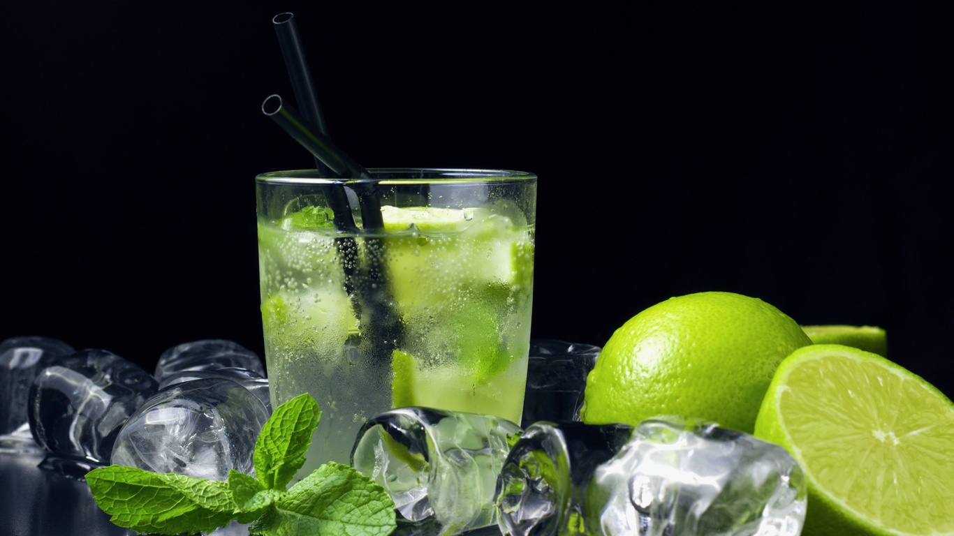 , , , , , mojito, ice, lime, mint, cocktail