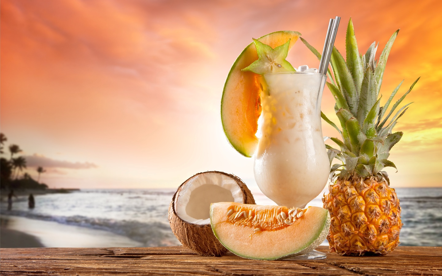 tropical, drink, fresh, fruit, cocktail, summer, beach, sea, paradise, , , , 