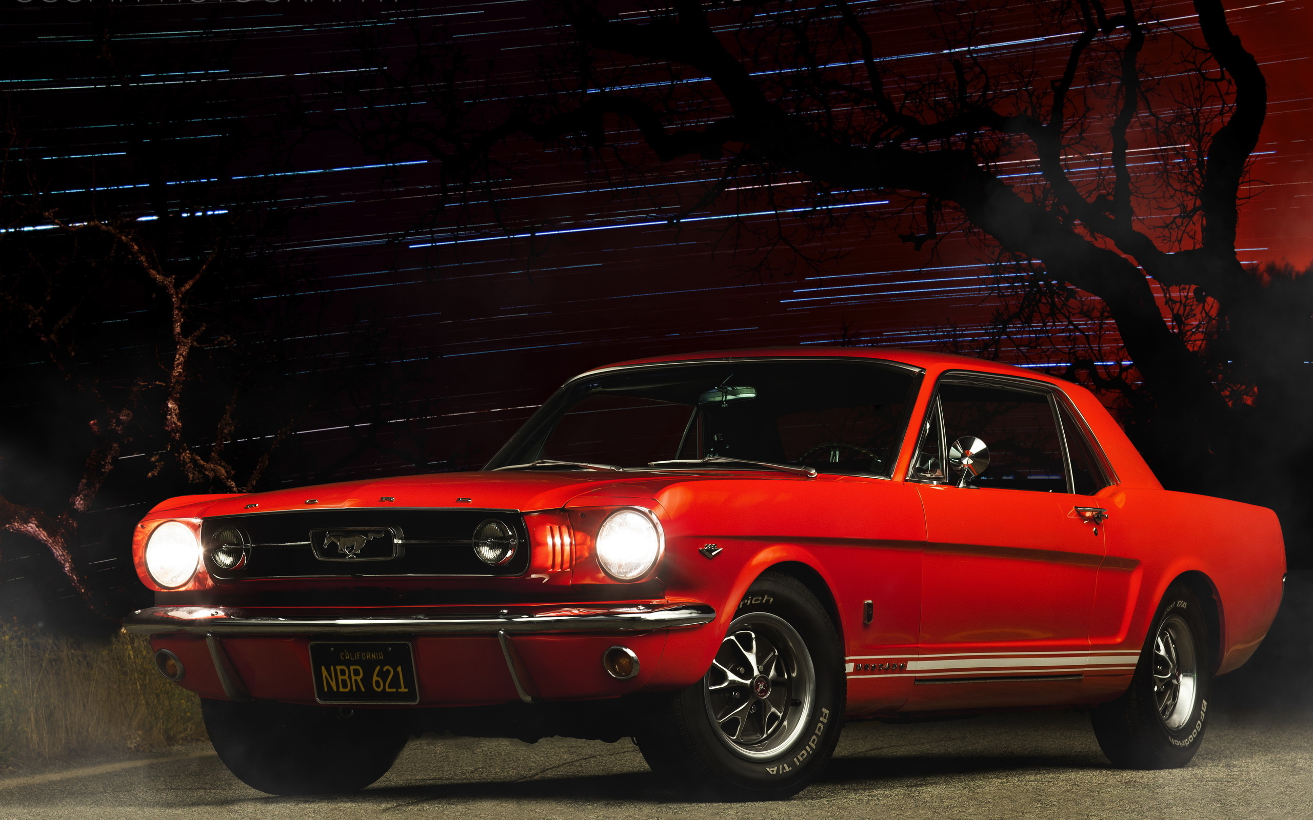 ford mustang, red, car, , muscle car