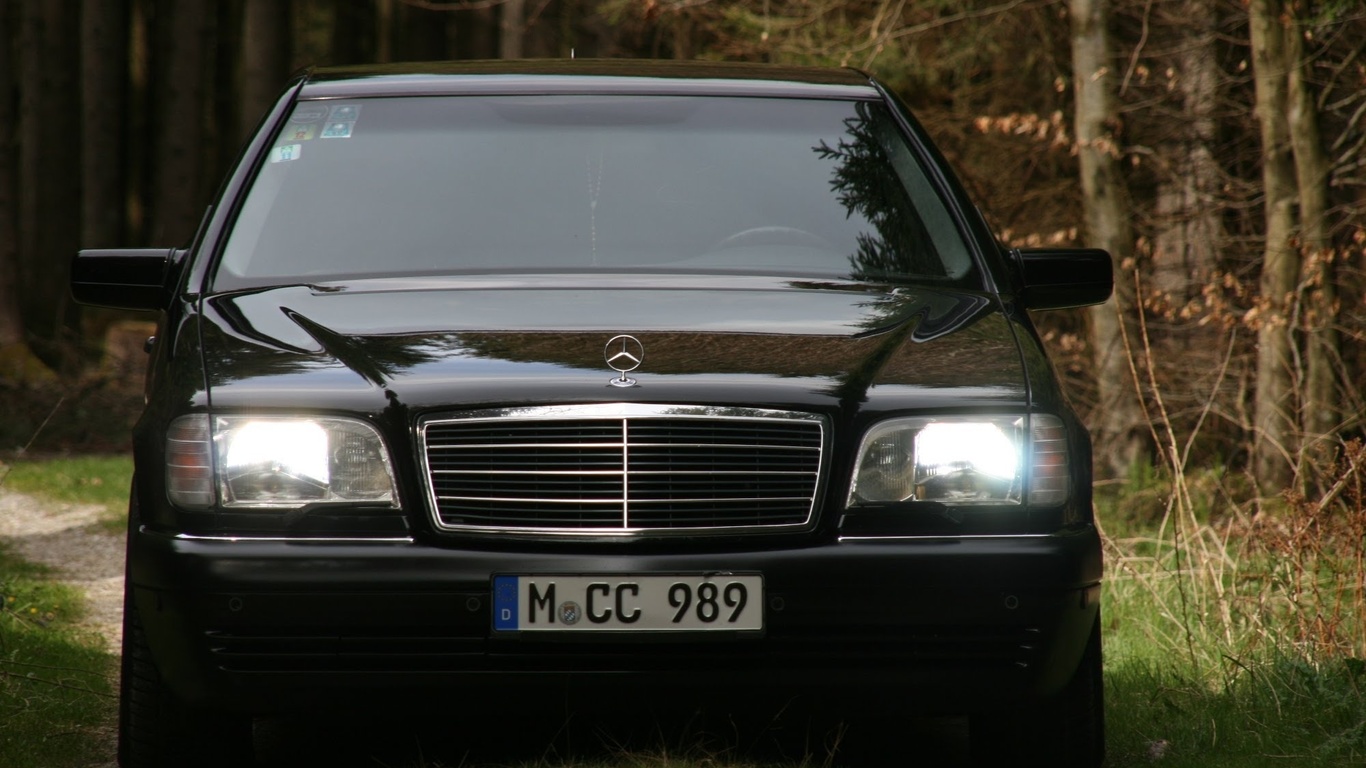 Картинки mercedes, w140, кабан, рубльсорок - обои 1366x768, картинка №175574