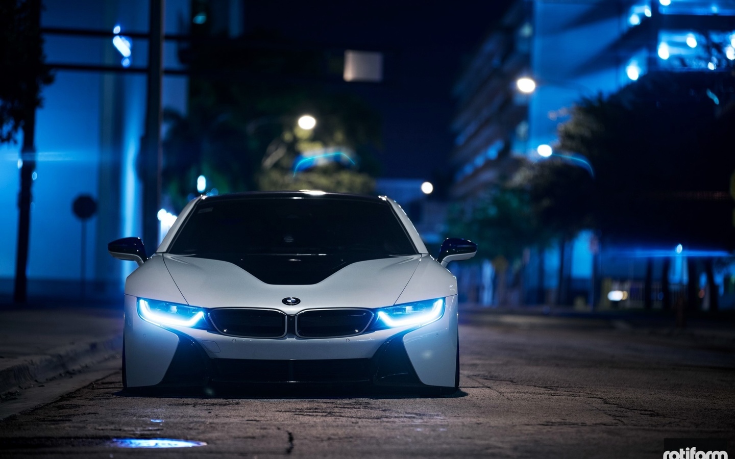 bmw, i8, electro car, tuning, wheels, face, germany, black, stance, low, night