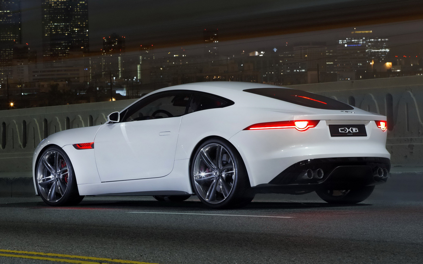 jaguar, c-x16, concept, white, car