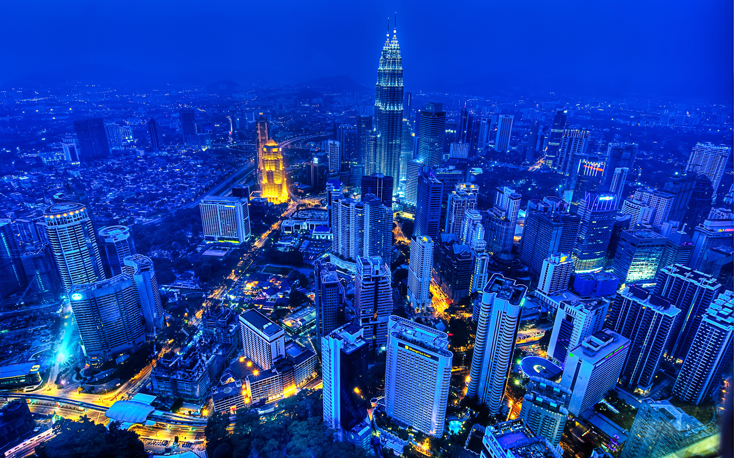 kuala lumpur, malaysia, city, night