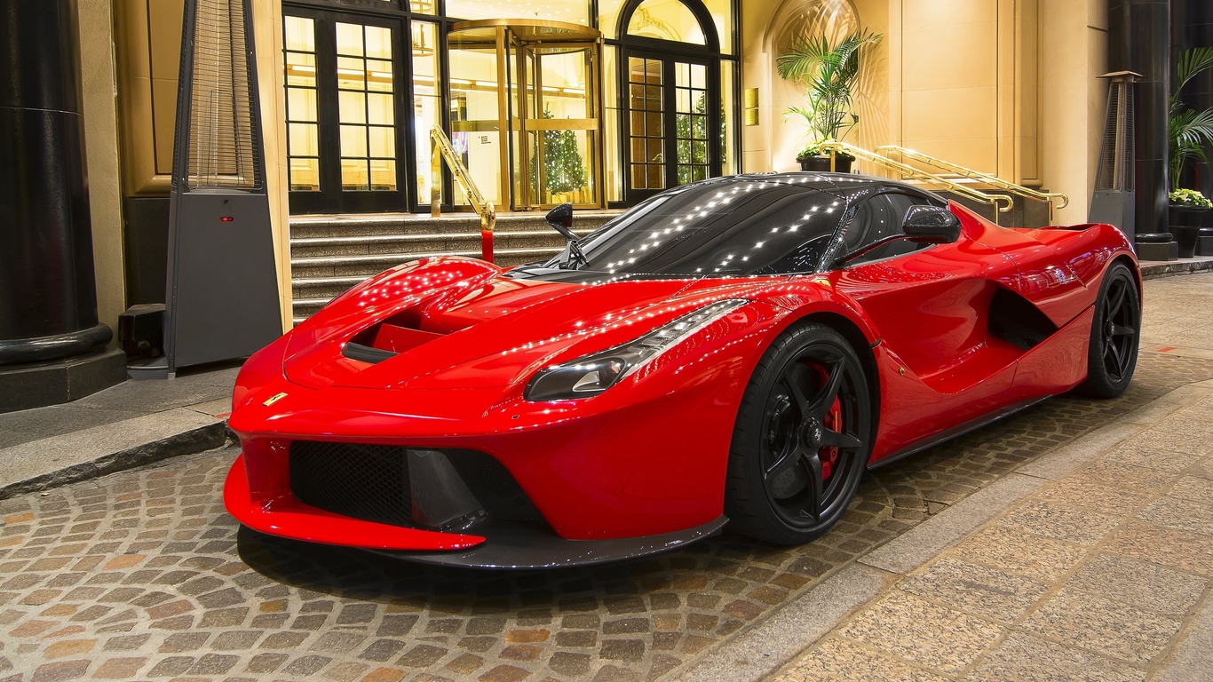 ferrari, laferrari, red, 