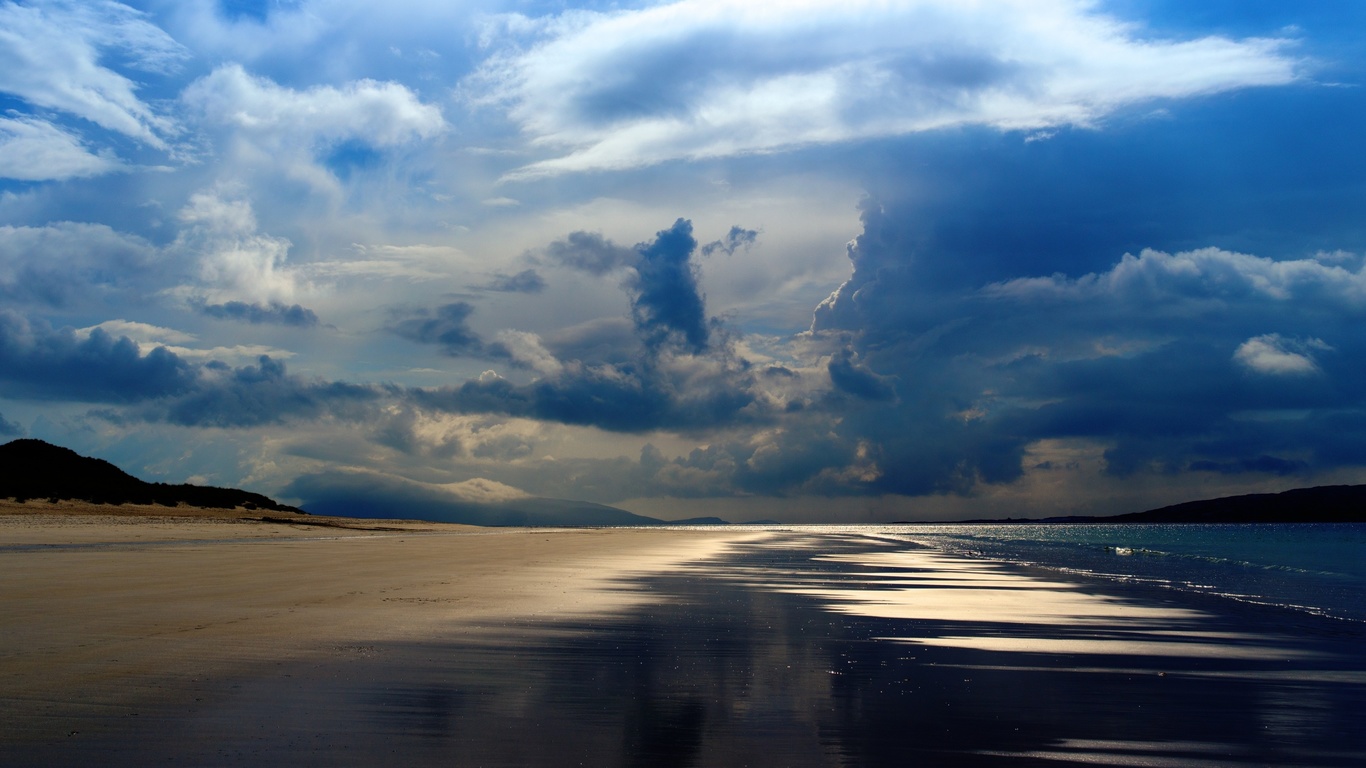 sea, pacific, ocean, mountains, evening, clouds, sky, beach, reflection, nature, landscape, photography, ,  , , ,  , , , 