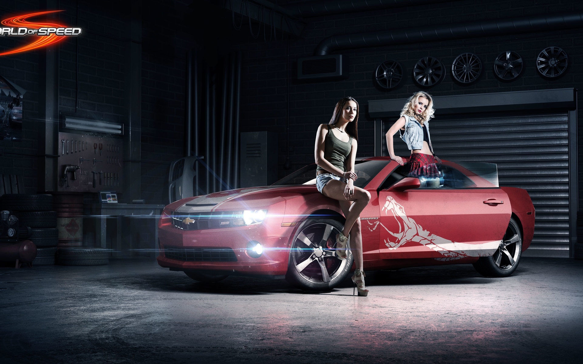 chevrolet camaro, ss, car, blonde, brunette, ,  , , , 