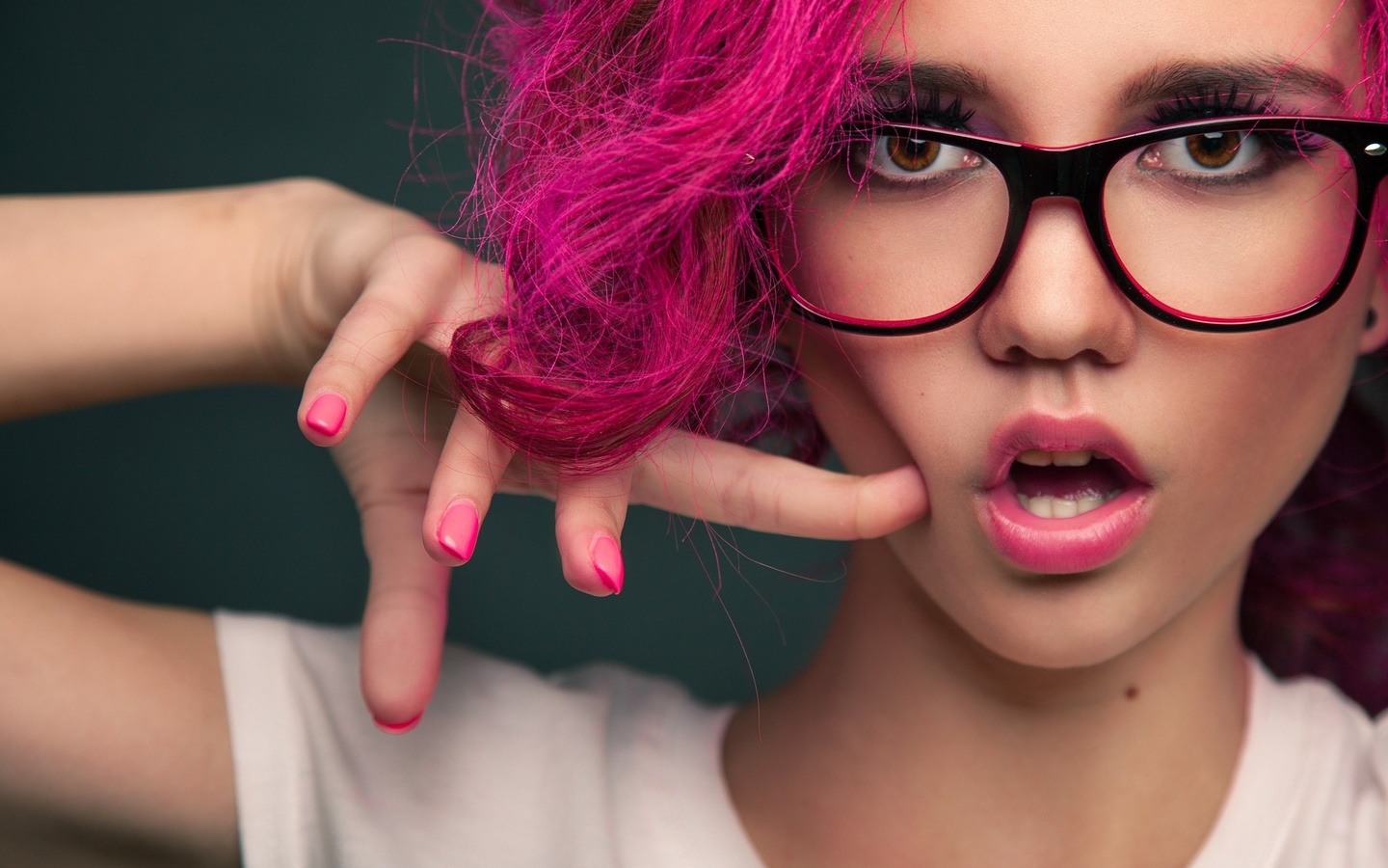 elizabeth broflovski, women, model, face, portrait, dyed hair, glasses, , , , , 