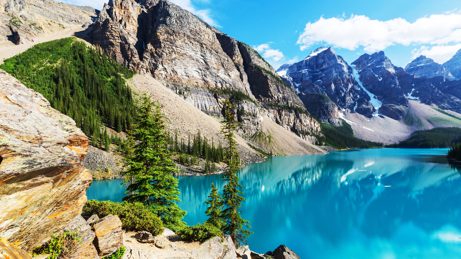 moraine, lake, banff national park, canada, landscape, , 