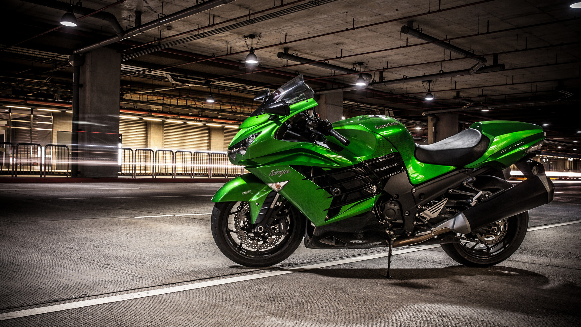 kawasaki, parking, green, , 