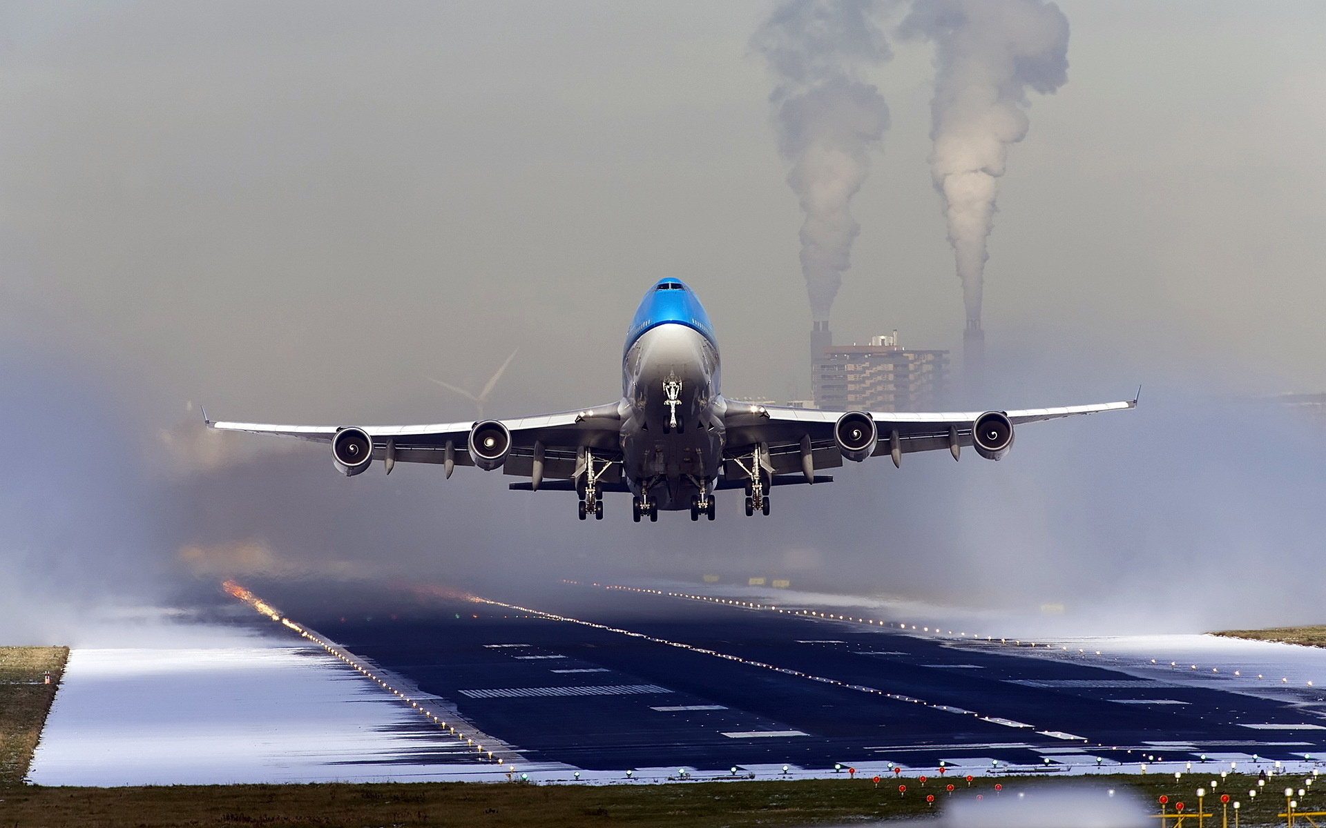 boeing 747, plane, clouds, sky, airport, fly,  747, , , 