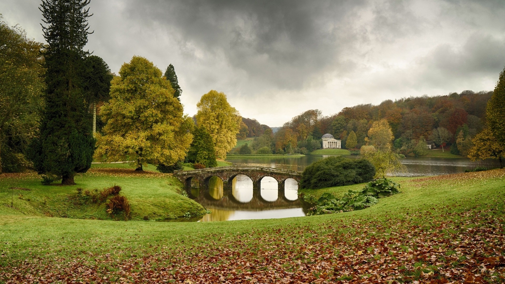 house, bridge, river, trees, grass, , , , , , 