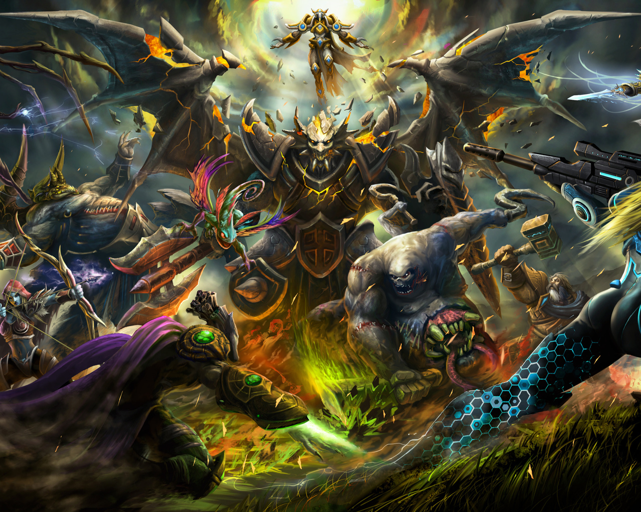 heroes of the storm, diablo, world of warcraft, starcraft, , , azmodan, stitches, sarah, kerrigan, zeratul, sylvanas, nova, terra, tyrael, archangel of justic, , 