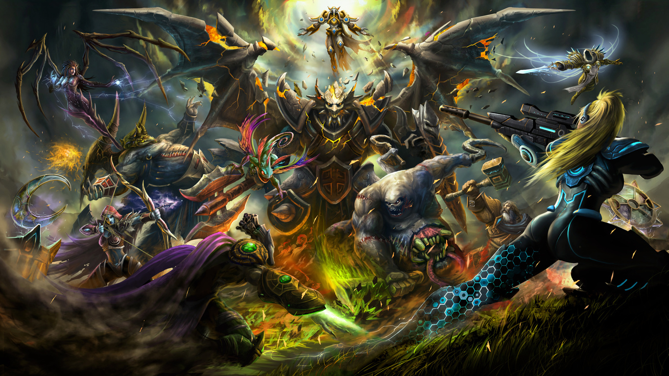 heroes of the storm, diablo, world of warcraft, starcraft, , , azmodan, stitches, sarah, kerrigan, zeratul, sylvanas, nova, terra, tyrael, archangel of justic, , 