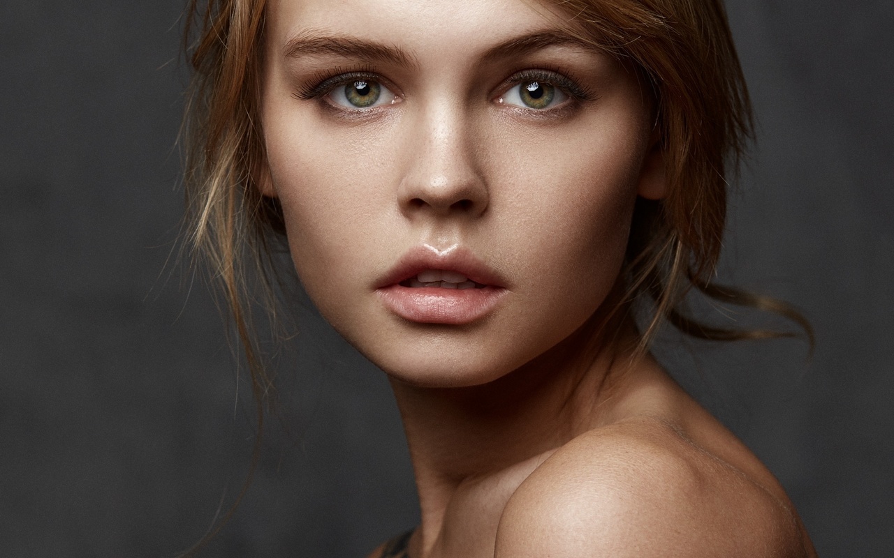 anastasia scheglova, women, face, portrait, blonde