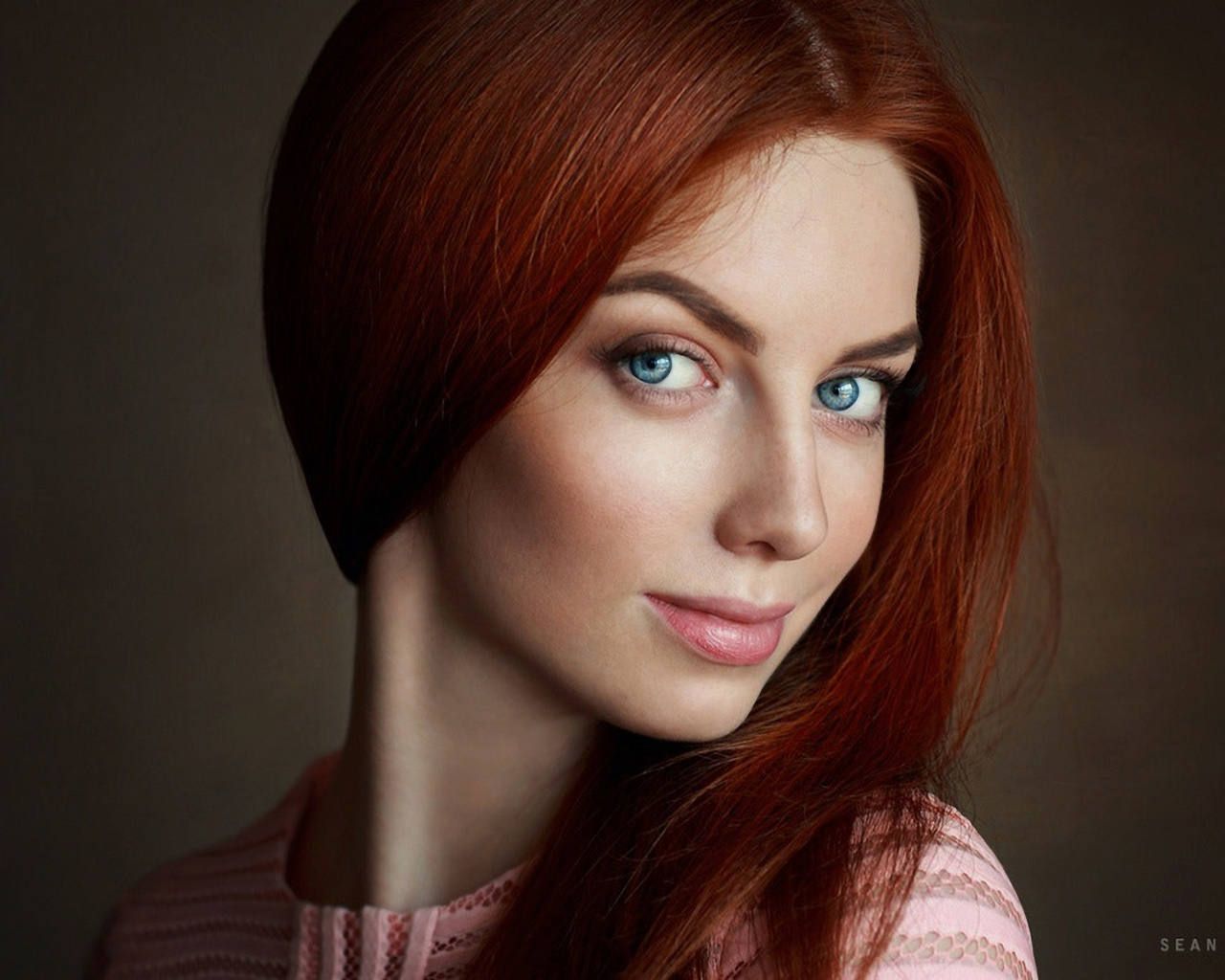 Рыжий цвет волос фото оттенки для голубых глаз