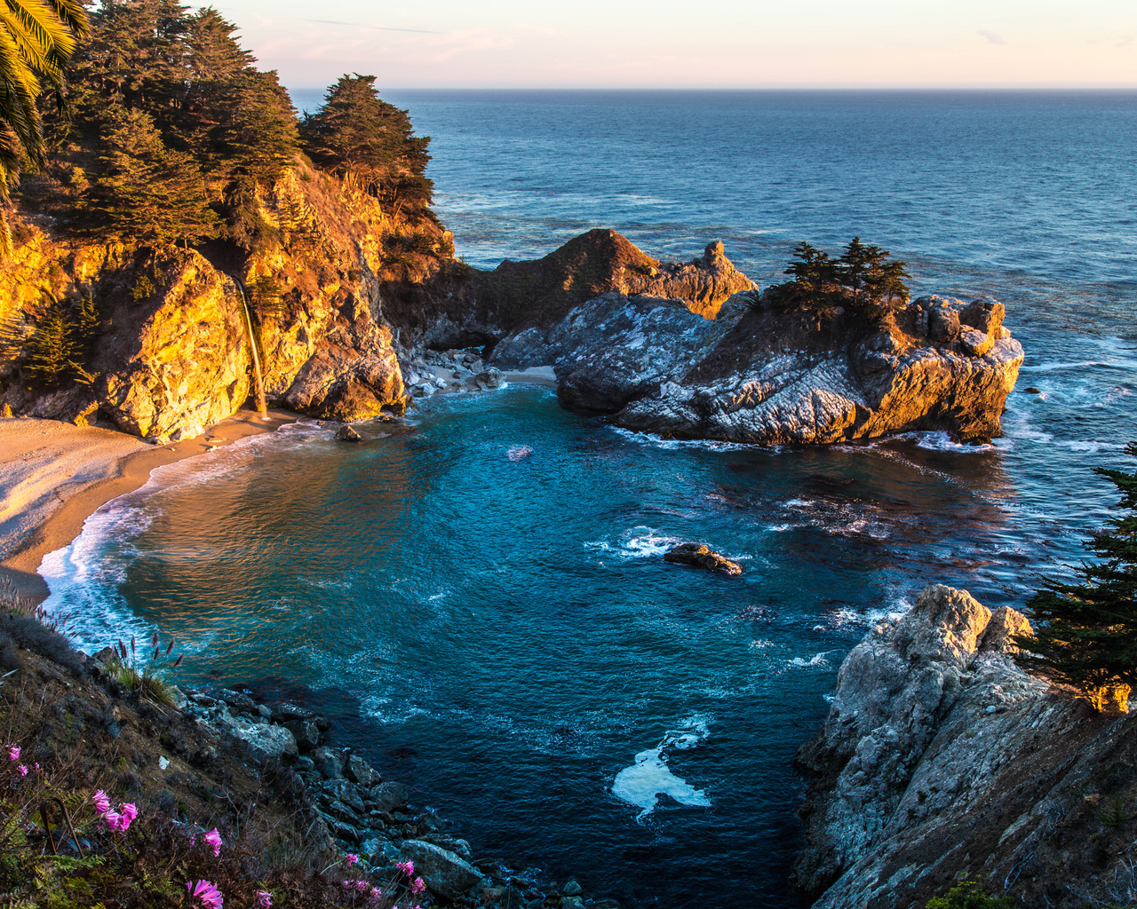 mcway falls, pfeiffer state park, big sur, , 