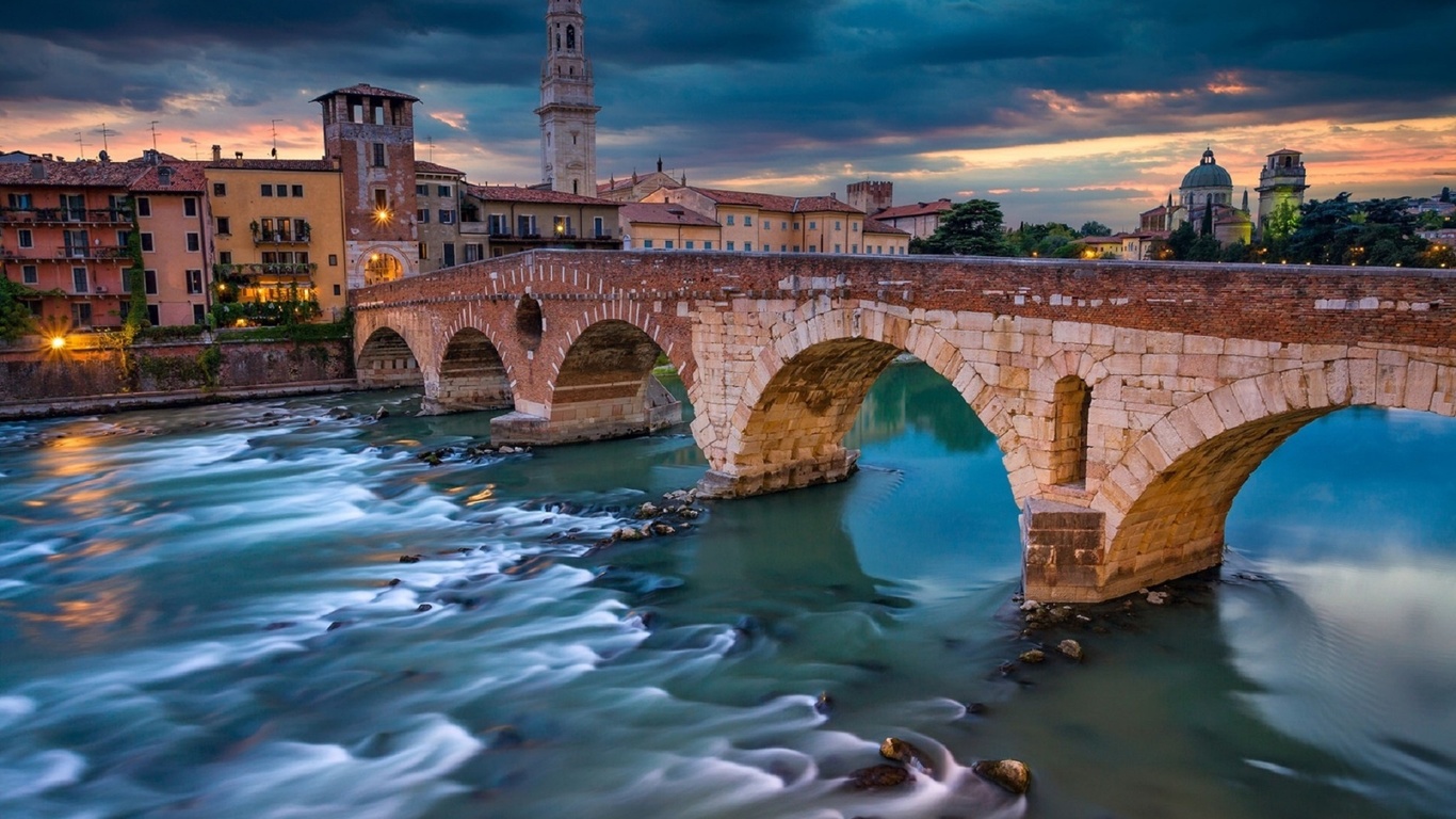 italy, verona, , ,   , ponte pietra,  , adige river, veneto, , , 