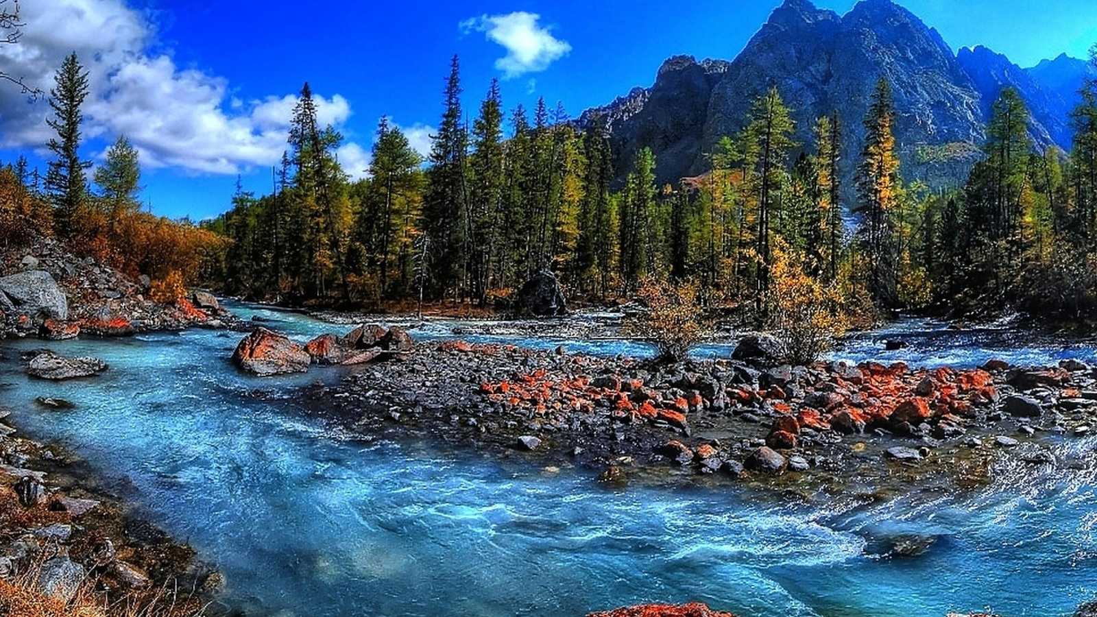 fresh water, stream mountain, rapids, running, hd