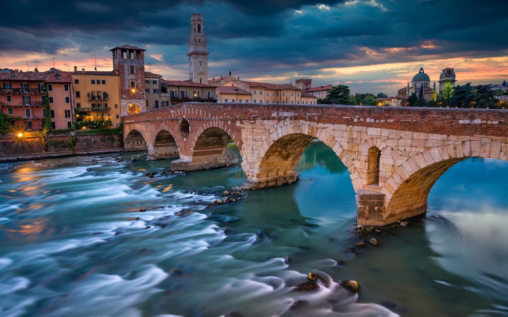 italy, verona, , ,   , ponte pietra,  , adige river, veneto, , , 