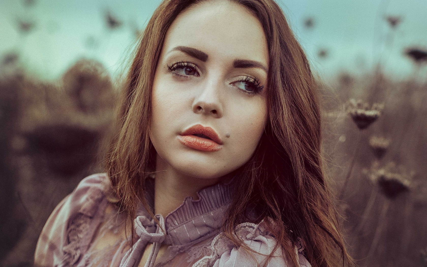 women, face, portrait, depth of field, women outdoors, , , , , , , 