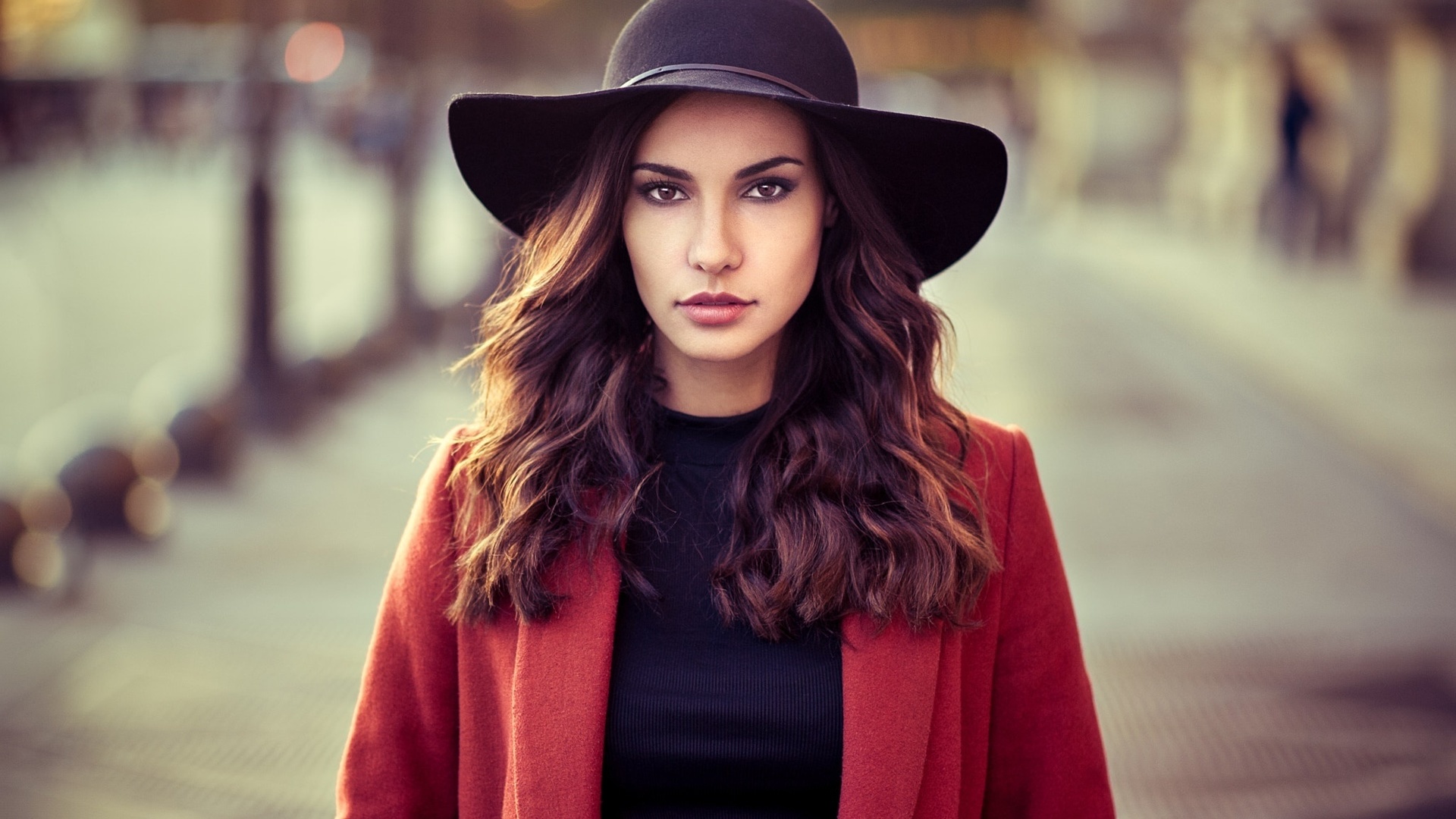 women, face, portrait, hat, depth of field, , , , , 