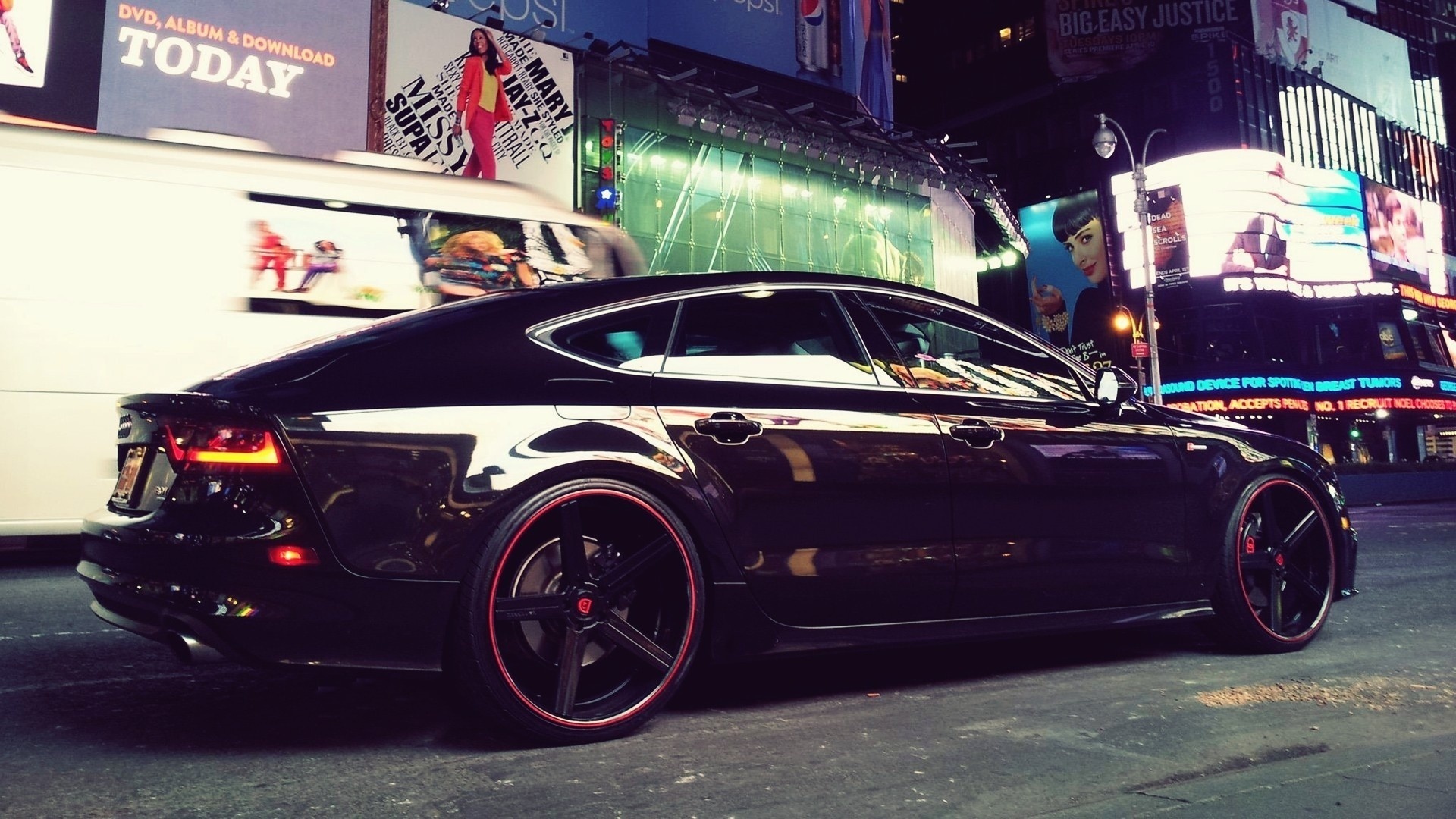 audi a7, the city, 