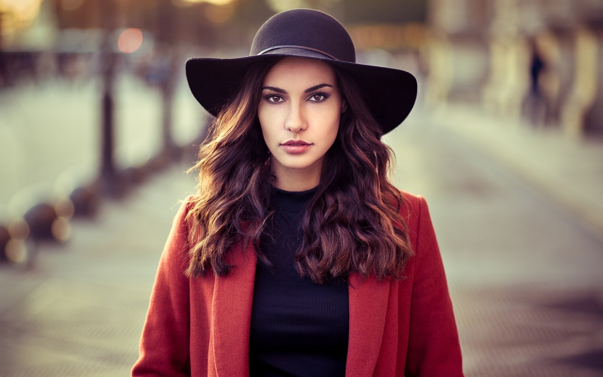 women, face, portrait, hat, depth of field, , , , , 