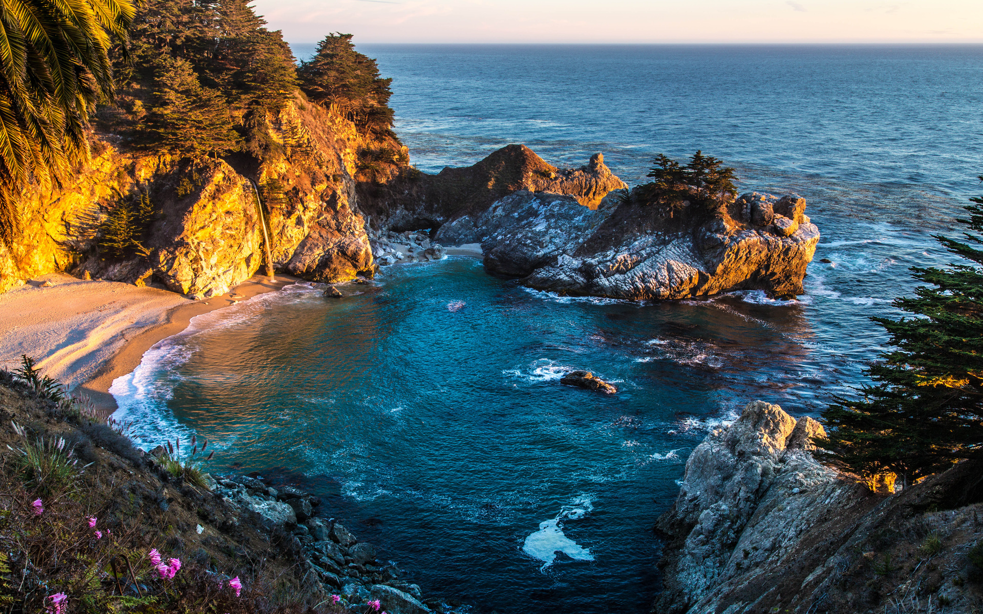 mcway falls, pfeiffer state park, big sur, , 