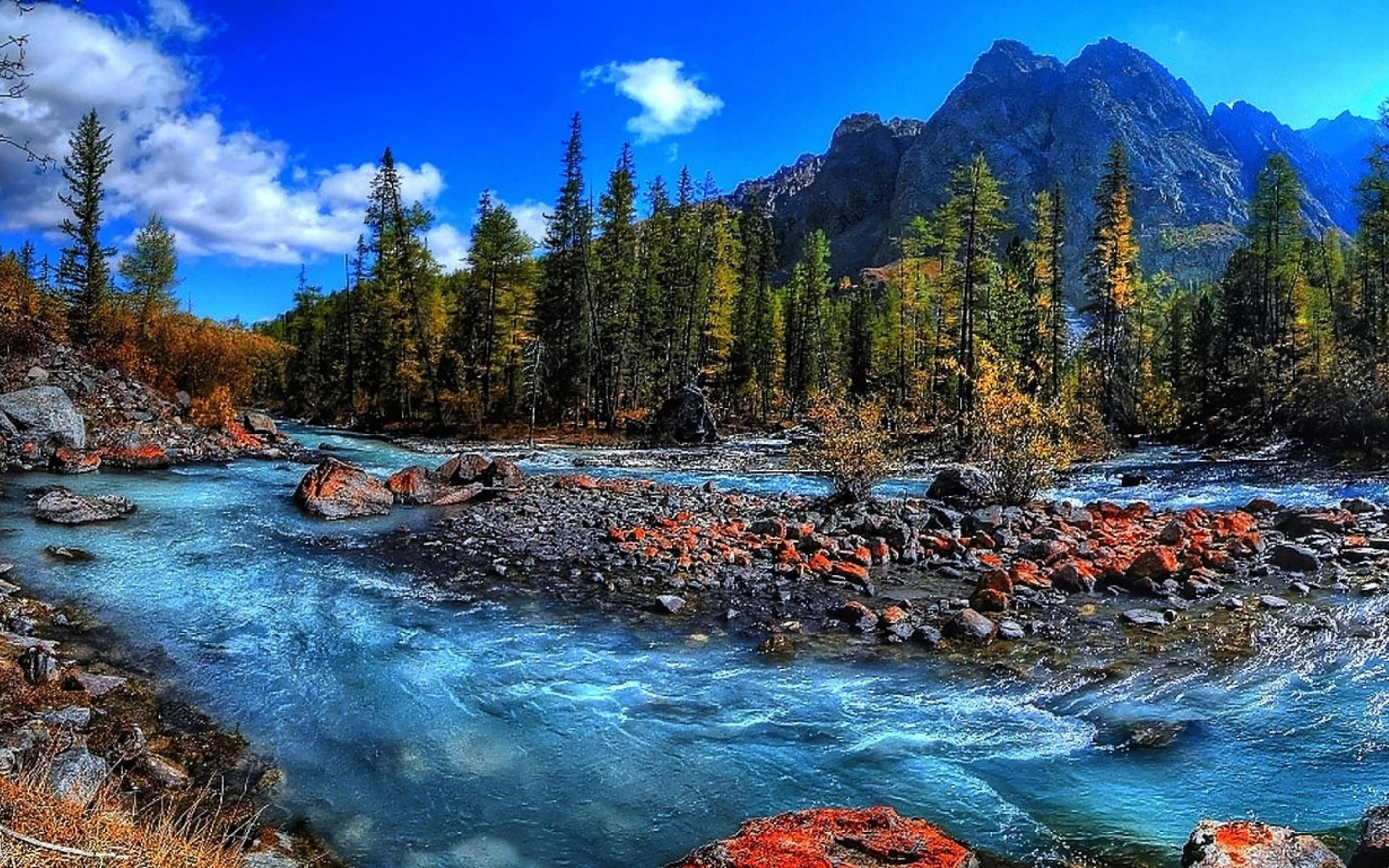 fresh water, stream mountain, rapids, running, hd