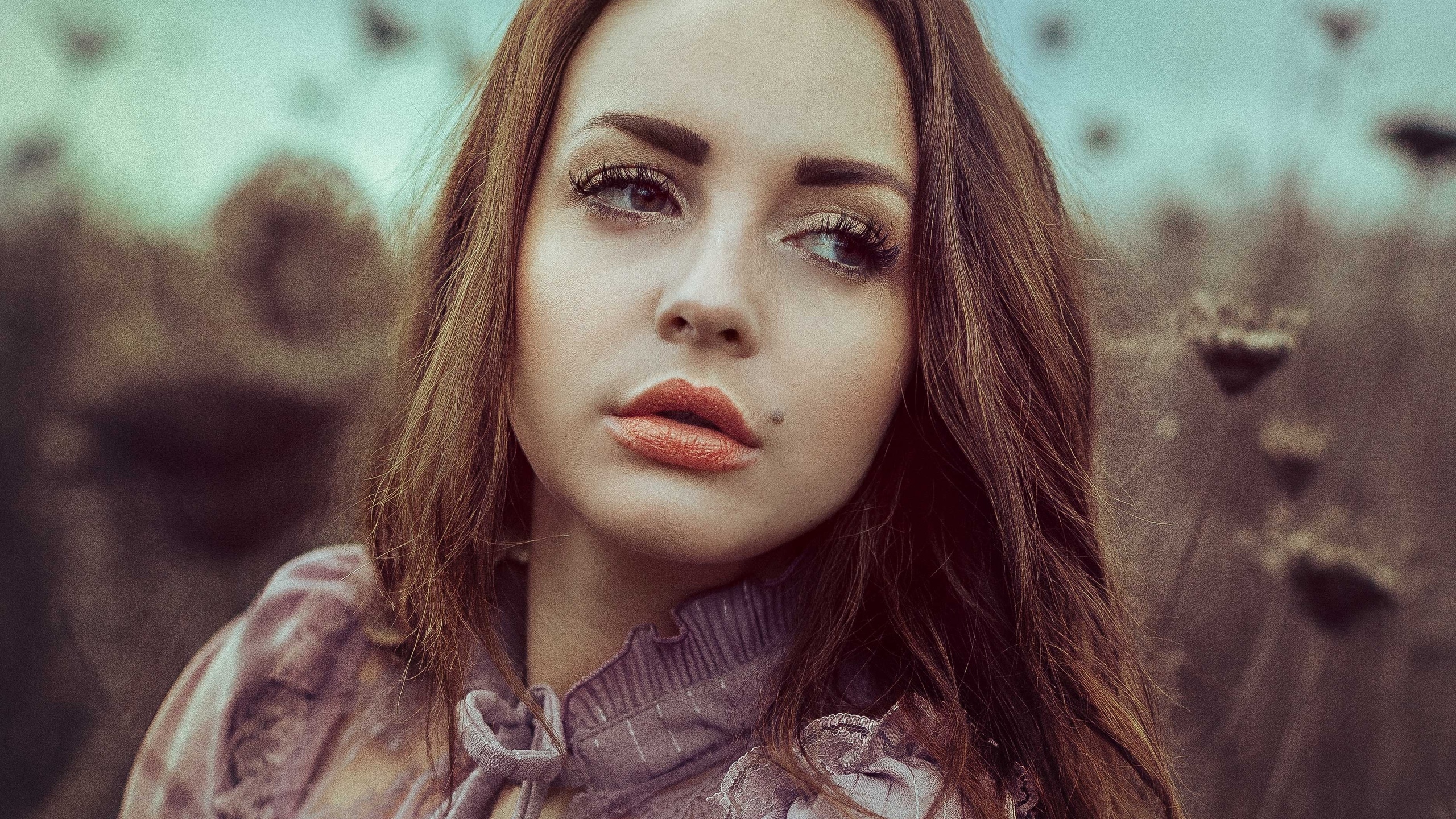 women, face, portrait, depth of field, women outdoors, , , , , , , 