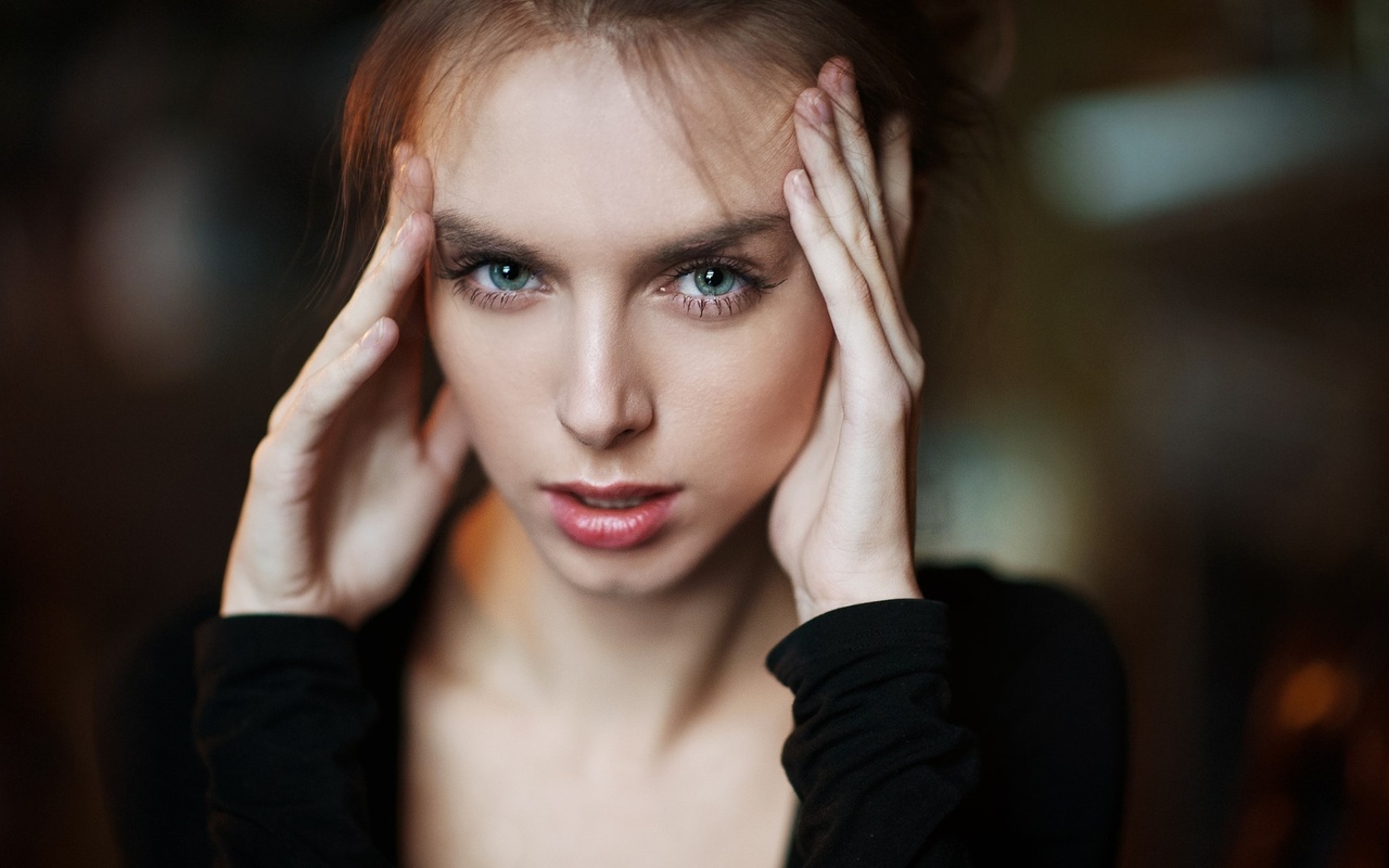 victoria vishnevetskaya, women, face, maxim maximov, portrait, depth of field,  , , ,  , 