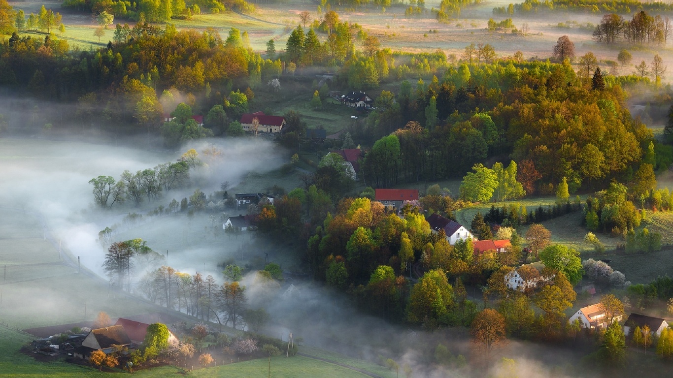 landscape, canon, mist, light, spring, iza, darek