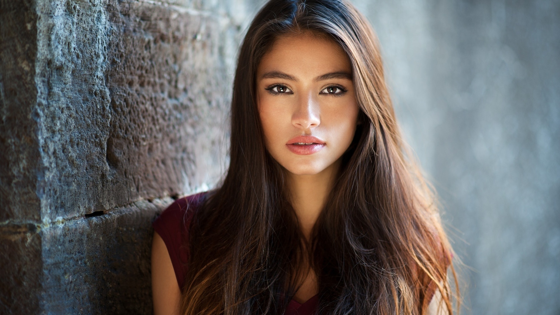 women, face, portrait, wall, depth of field, , , , 